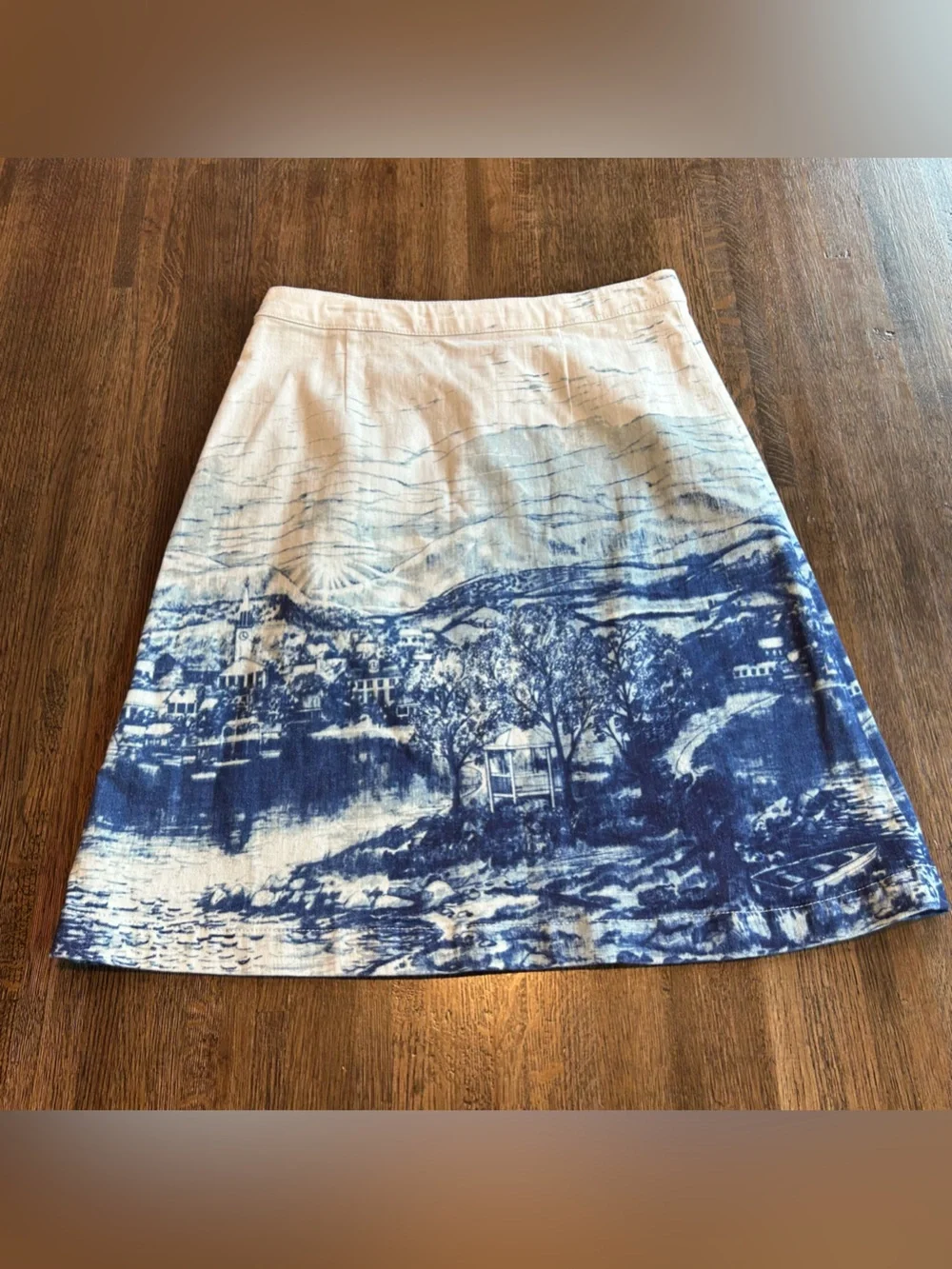 Anthropology Postcard Landscape Cotton Skirt - Size 12